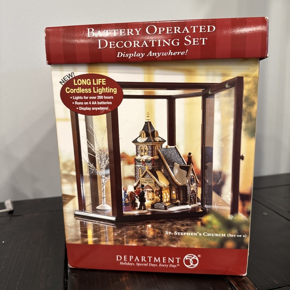 VTG Dept 56 St Stephen Church Retired 2004 Victorian Christmas‎ Village EUC